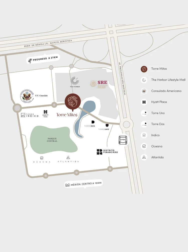 Torre residencial en Vía Montejo, Mérida - Torre Mitos